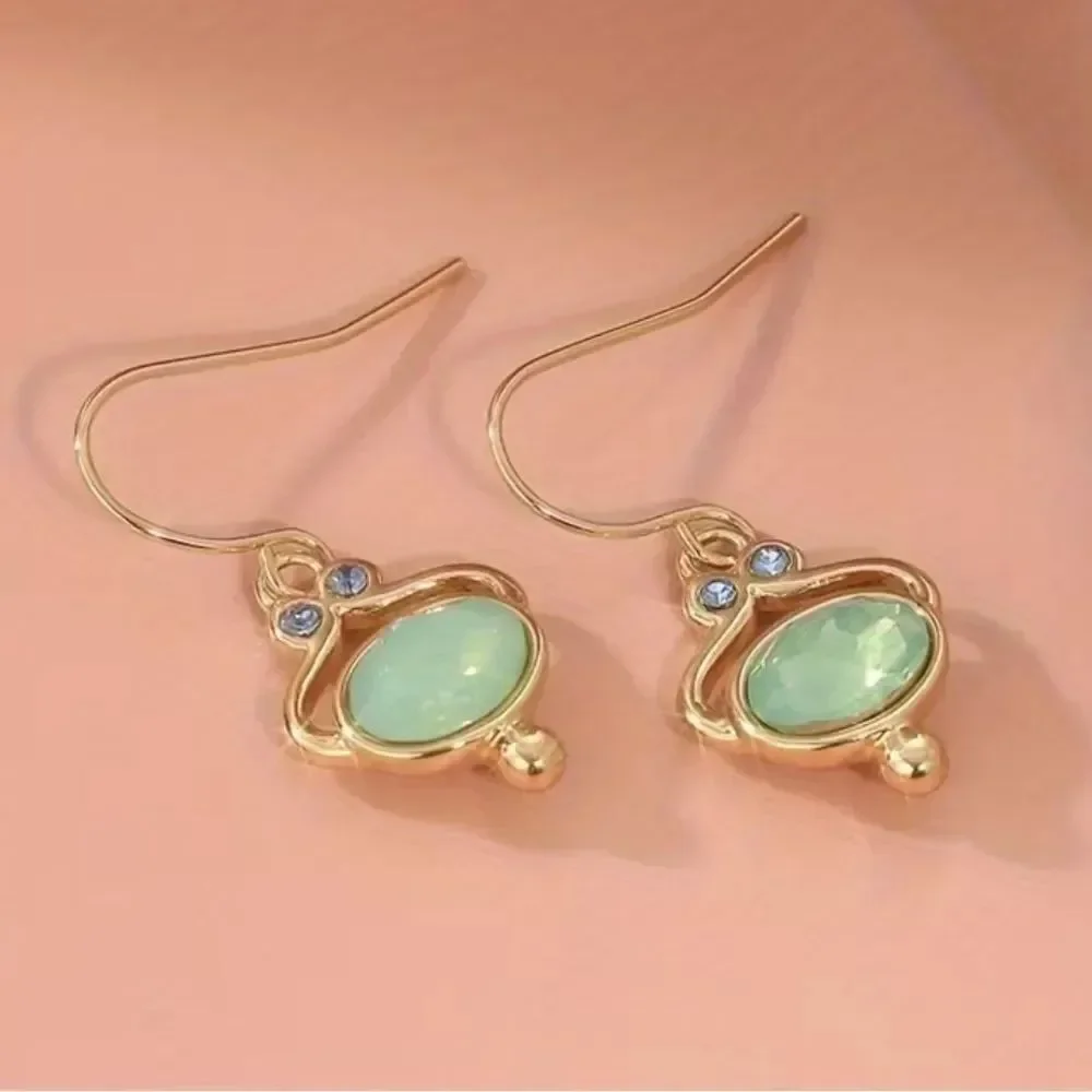 Gemstone drop earrings #2433